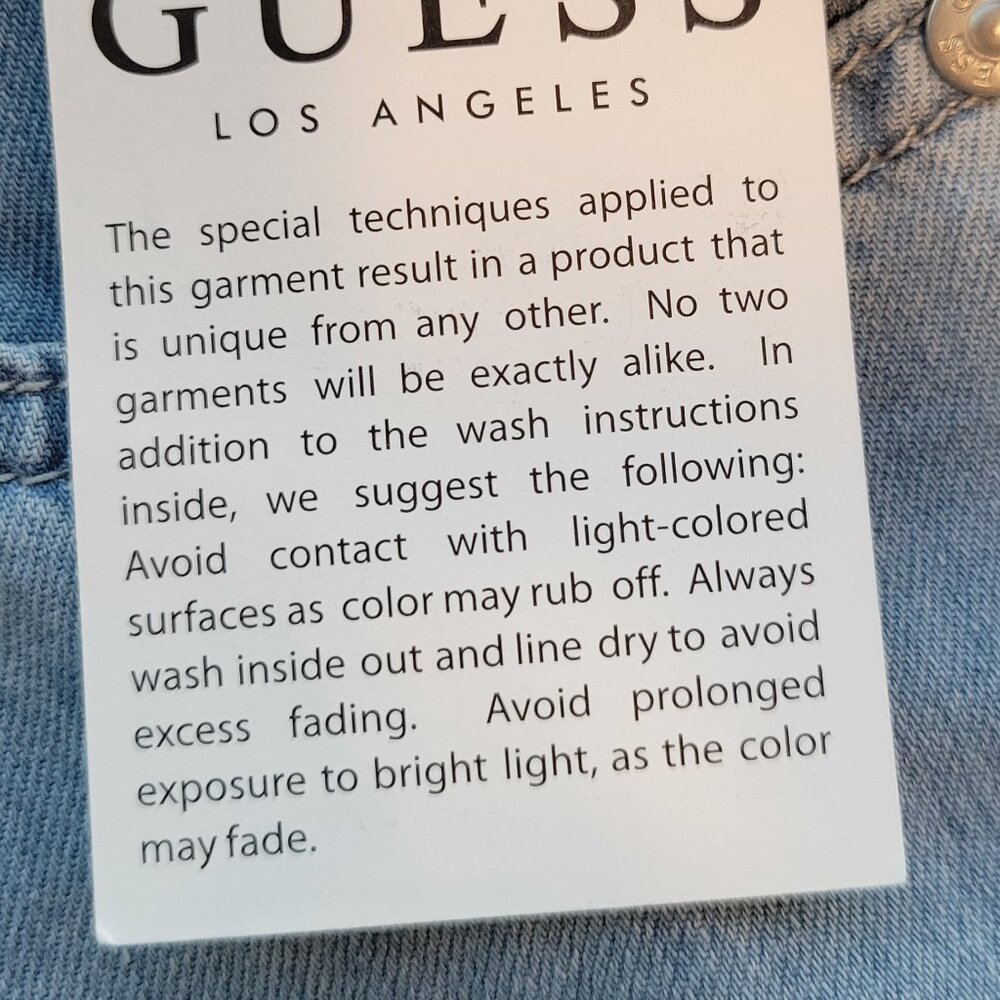 Guess Light Blue Wide-Leg Jeans with Tie Belt - Picture 5 of 8